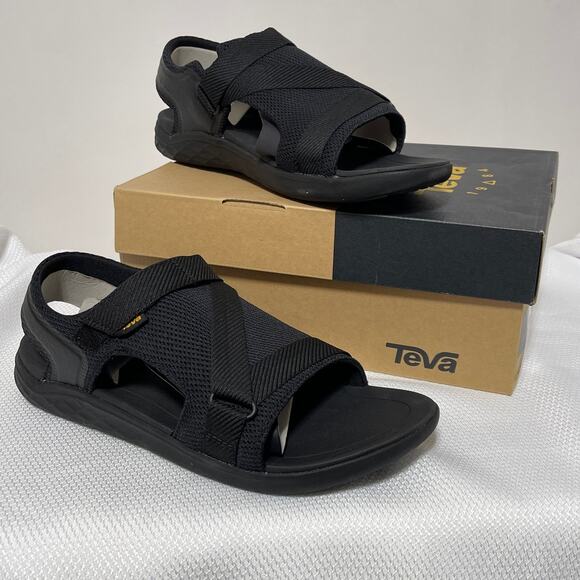 TEVA Terra Float Sandals Men\'s 11 Black Hybrid Hiking Water Comfort Shoes NWB